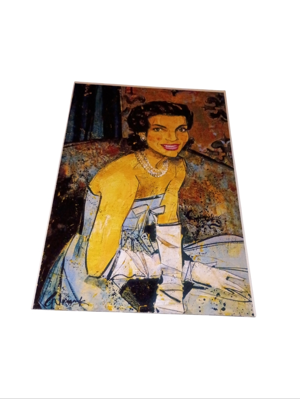 Vintage Beautiful Kathy Womack print of Jackie Kennedy  6x9 Print